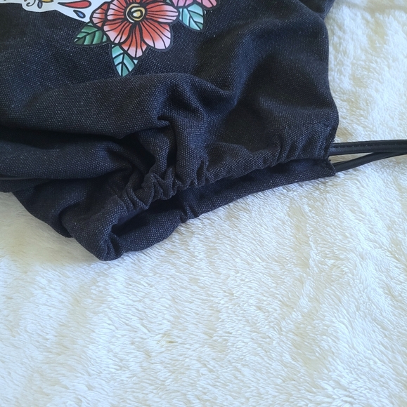 MW {Most Wanted} Canvas Floral💐 Skull💀 Shoulder Bag👜 - NWT - Picture 9 of 16